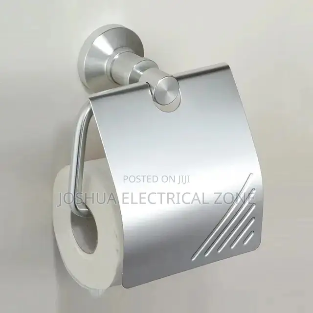 Bathroom Accessories 7 Set In Box Colour: Silver And Black