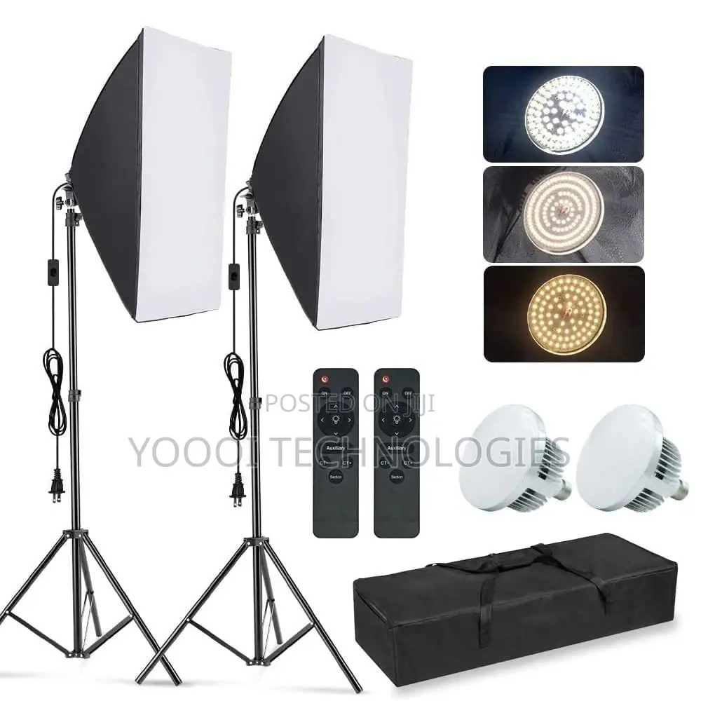 2 PCS Continious Studio Lighting Umbrella Softbox With Bag