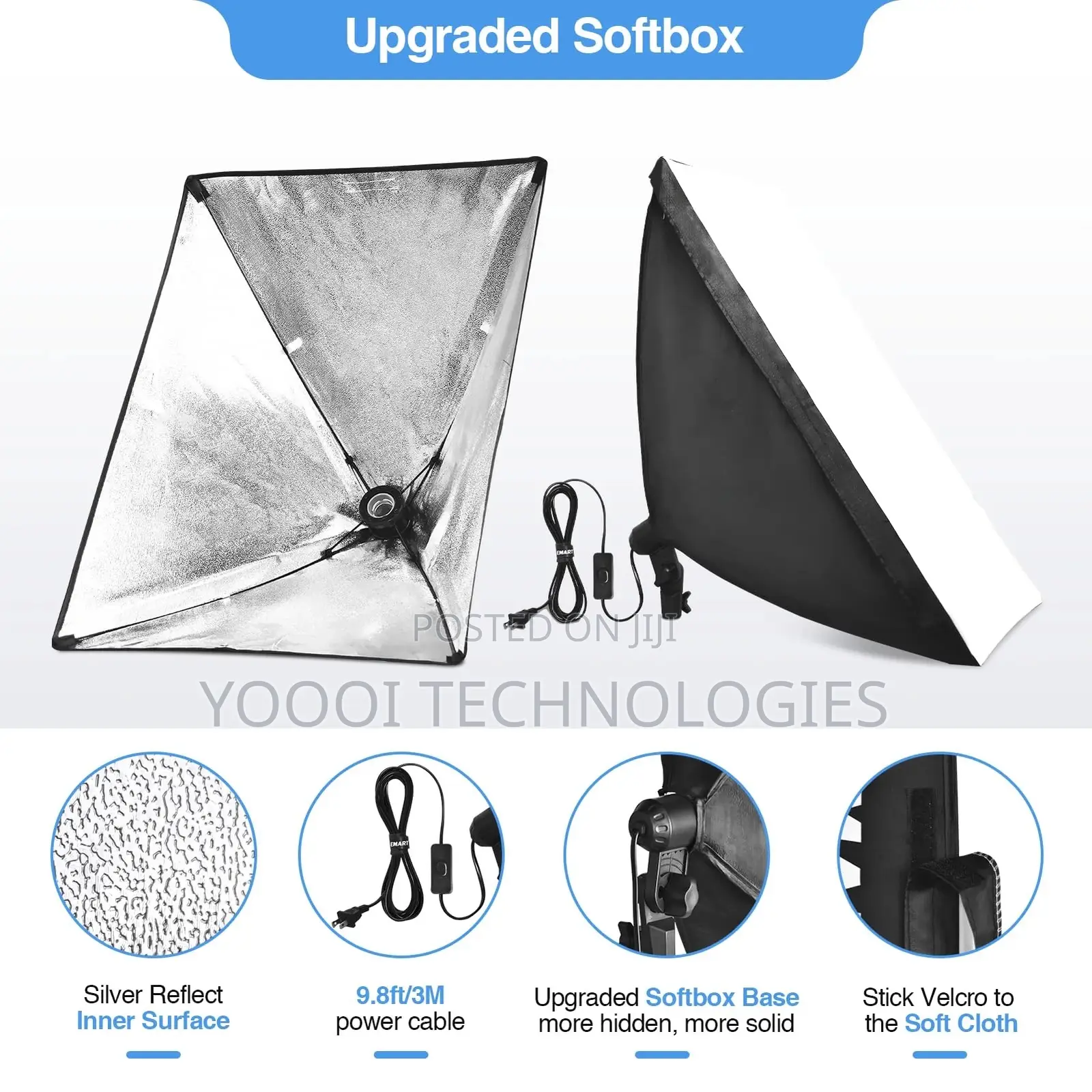 2 PCS Continious Studio Lighting Umbrella Softbox With Bag