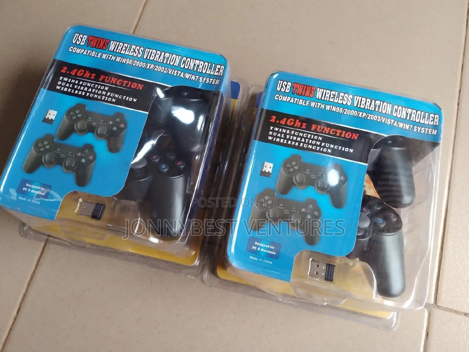 Brand New USB Twin Wireless Game Controller Pad