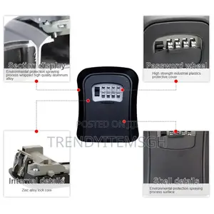 Wall Mount Storage Organizer Password Key Box