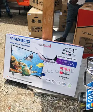 Black Nasco Glossy Led 43 Inches Electric Smart Tv