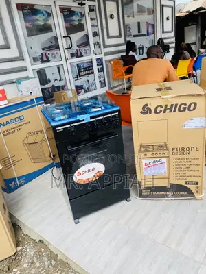Chigo 50x50 Oven and Grill 4 Gas Burner With Oven(Black).