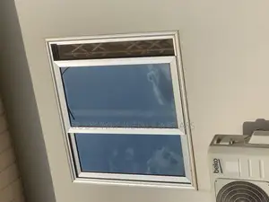 Sliding Window White Frame With Blue Reflective Glass Window
