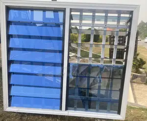 Modern Aluminum Louvers With Blue Reflective Glass