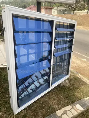 Modern Aluminum Louvers With Blue Reflective Glass