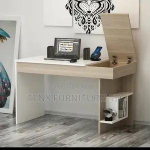 Desk Laptop Desk / Computer Desk Brown and Off-White