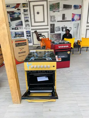 Quality Volcano Oven and Grill 4gas Burner With Oven(Yellow)