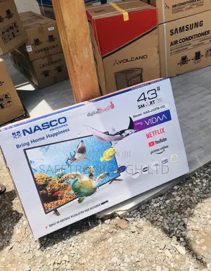 43 Inches Glossy Black Nasco Electric Smart Led Tv