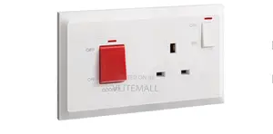 Belanko S 2 Gang Double Pole Switch - 45A + BS Switched Sock