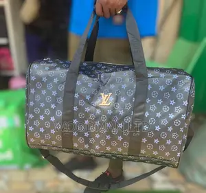 LV Leather Luggage Bag