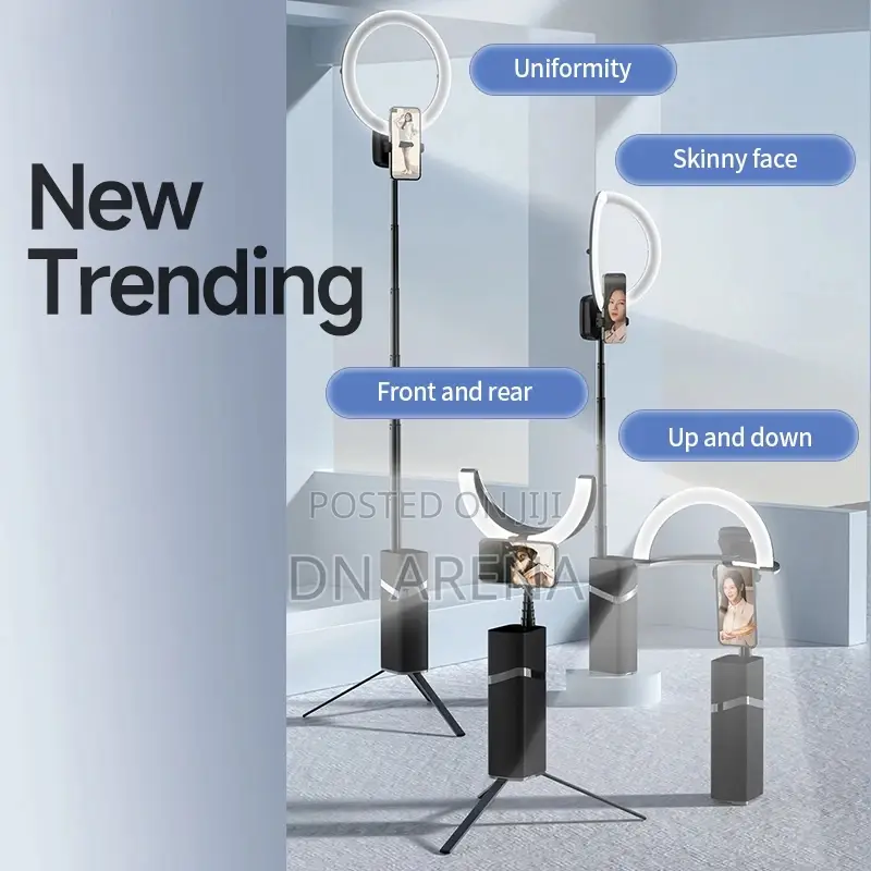 Portable Foldable Ring Light With W