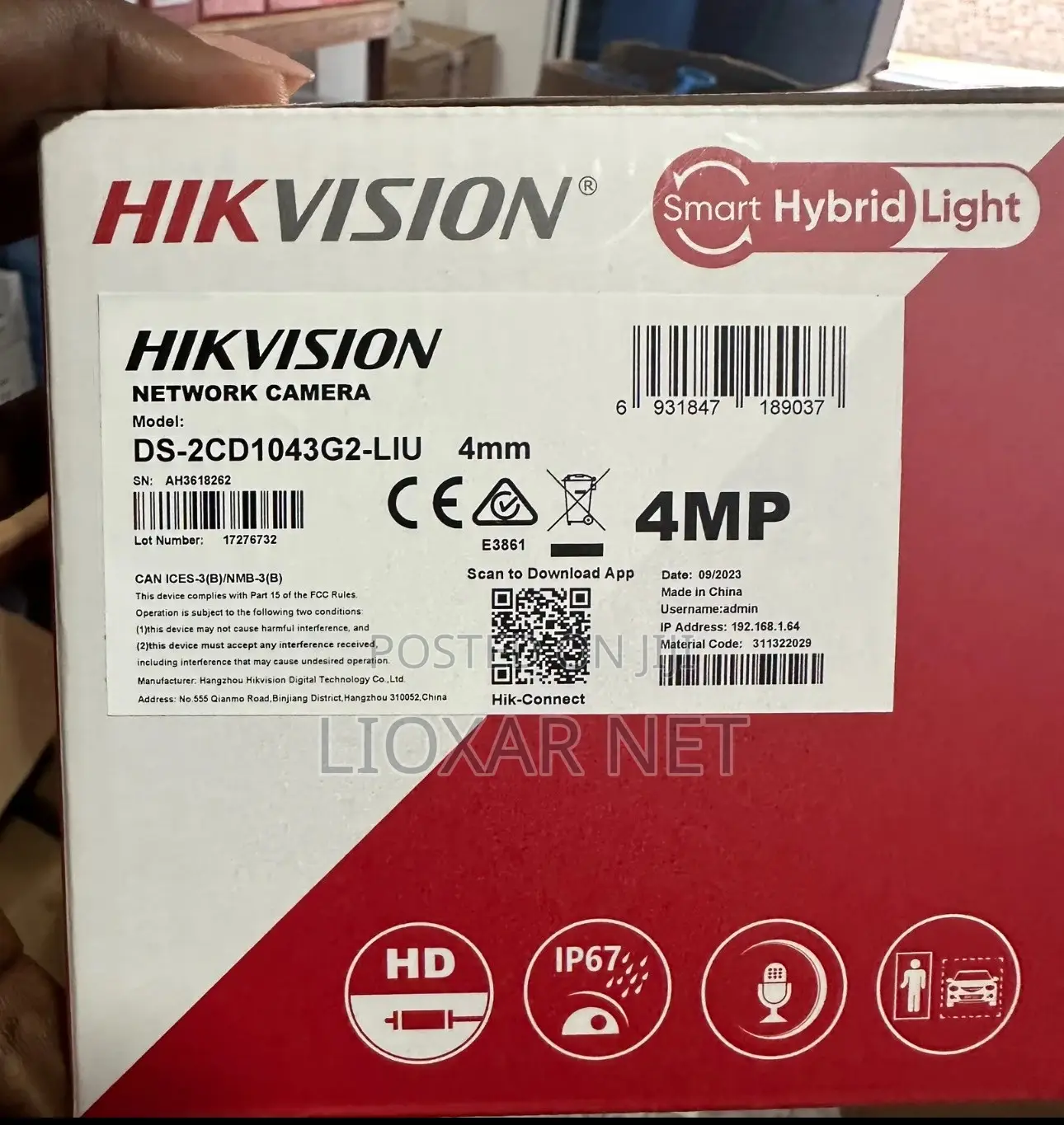 4 Mp Ip Smart Hybrid Light Fixed Bullet Network Camera