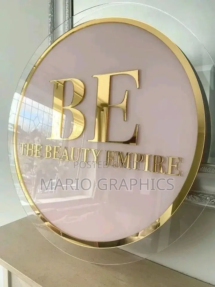 Custom Acrylic Logo With/Without Light(Indoor Signage)
