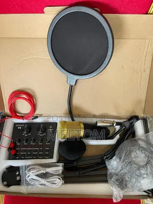Legendary V8 Studio Condenser Microphone With Live Soundcard