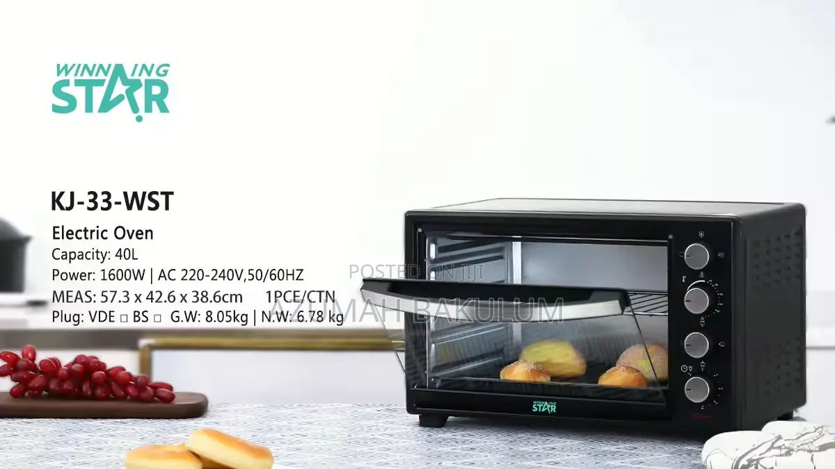 Winning Star 23l Electric Baking Oven With 2 Hot Plates