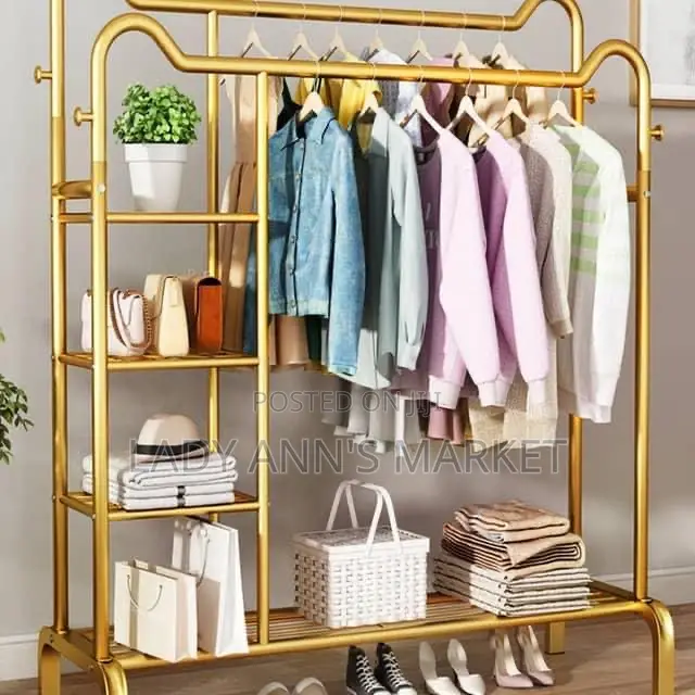Metallic Clothes Rack