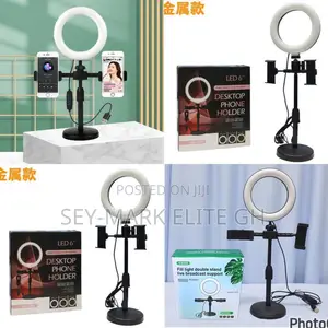 Desktop Ring Light With Double Holder