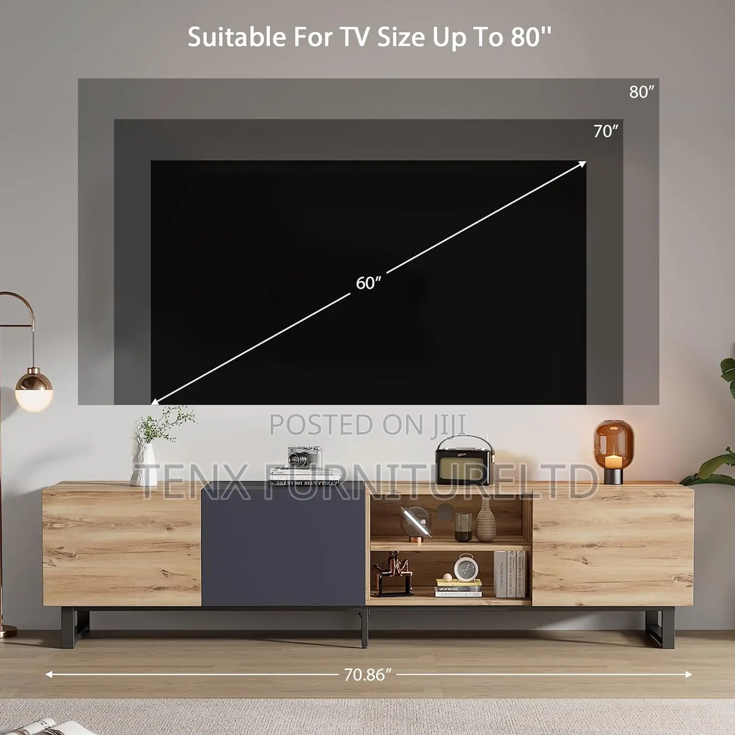 TV Stand (Open Shelves)