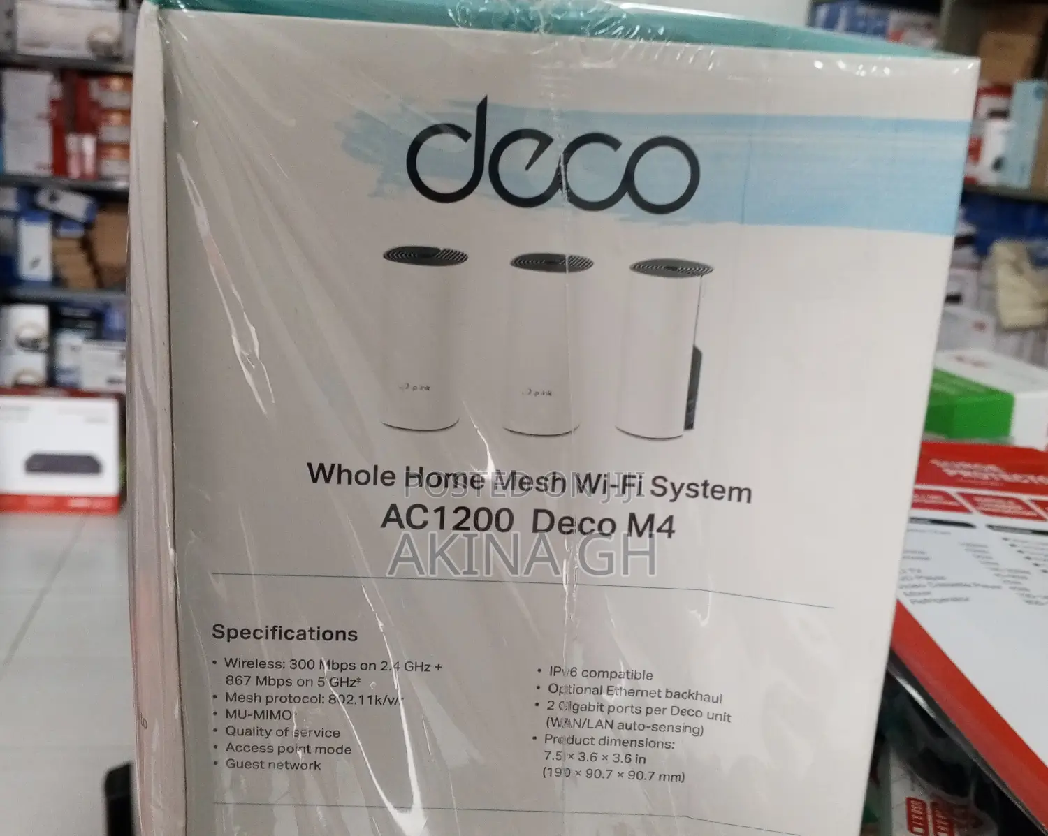 Tp-Link Deco M4 (3 Pack) Whole Home Mesh Wifi System Ac1200