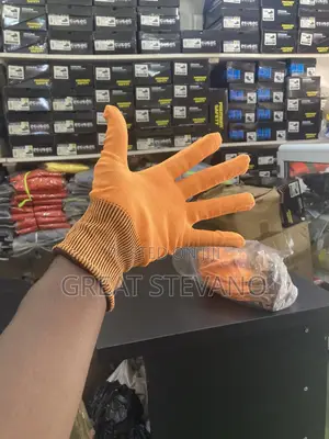 Orange Cotton Hand Gloves
