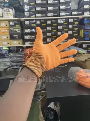 Orange Cotton Hand Gloves