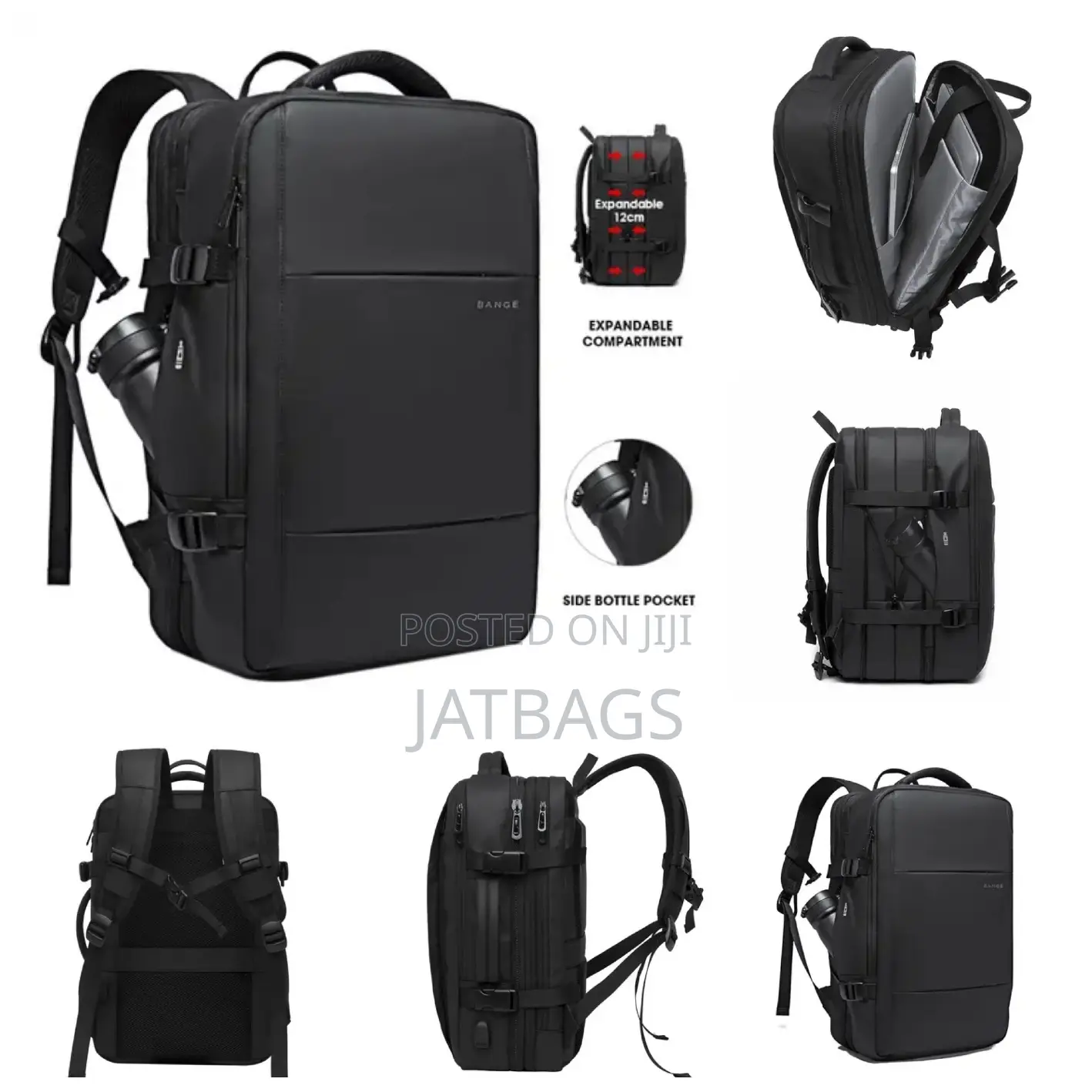 Expandable Waterproof Laptop Backpack (Free Delivery)