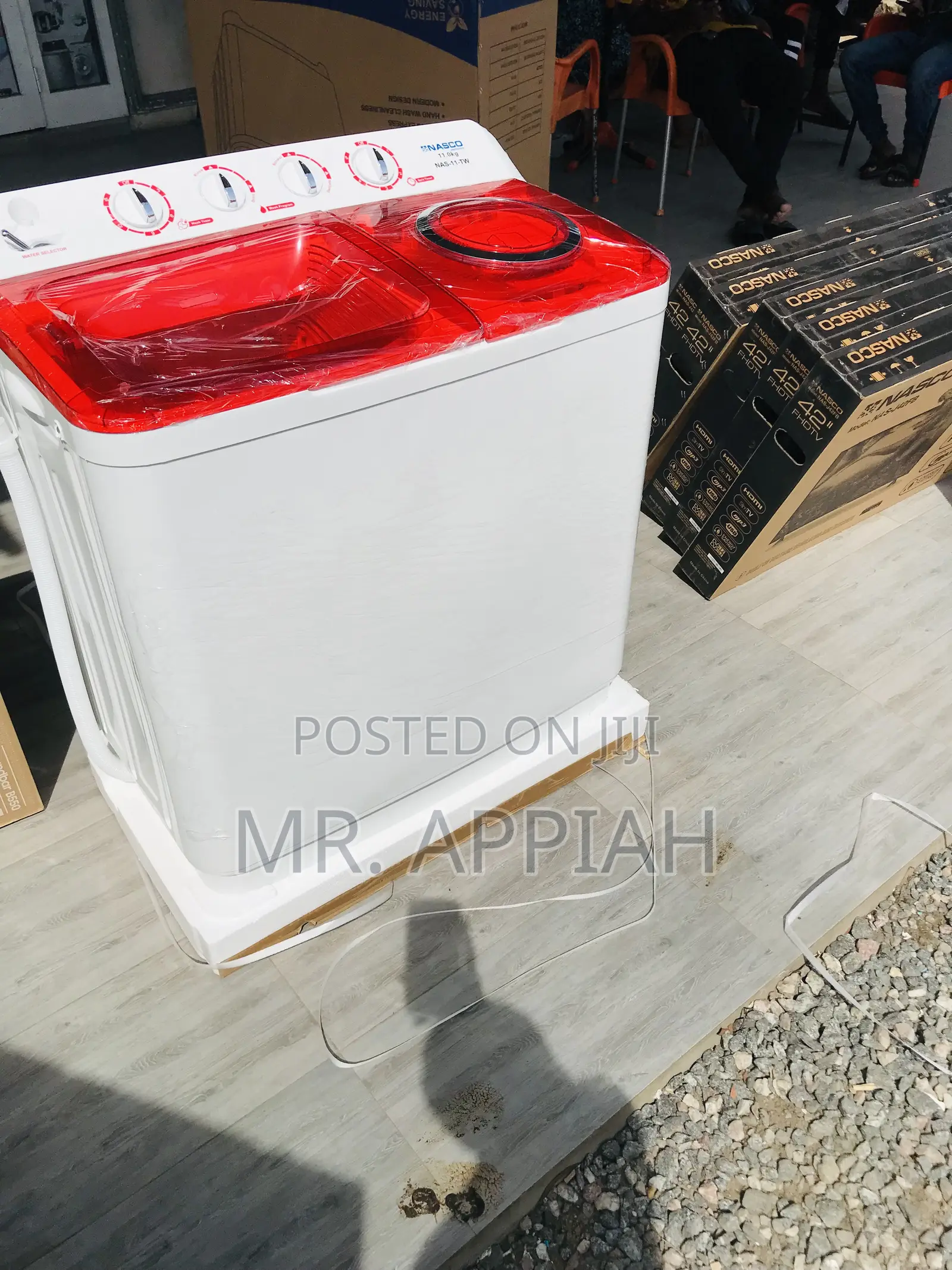 Durable 7kg Nasco Semi-Automatic Washing Machine + Spin/Dry