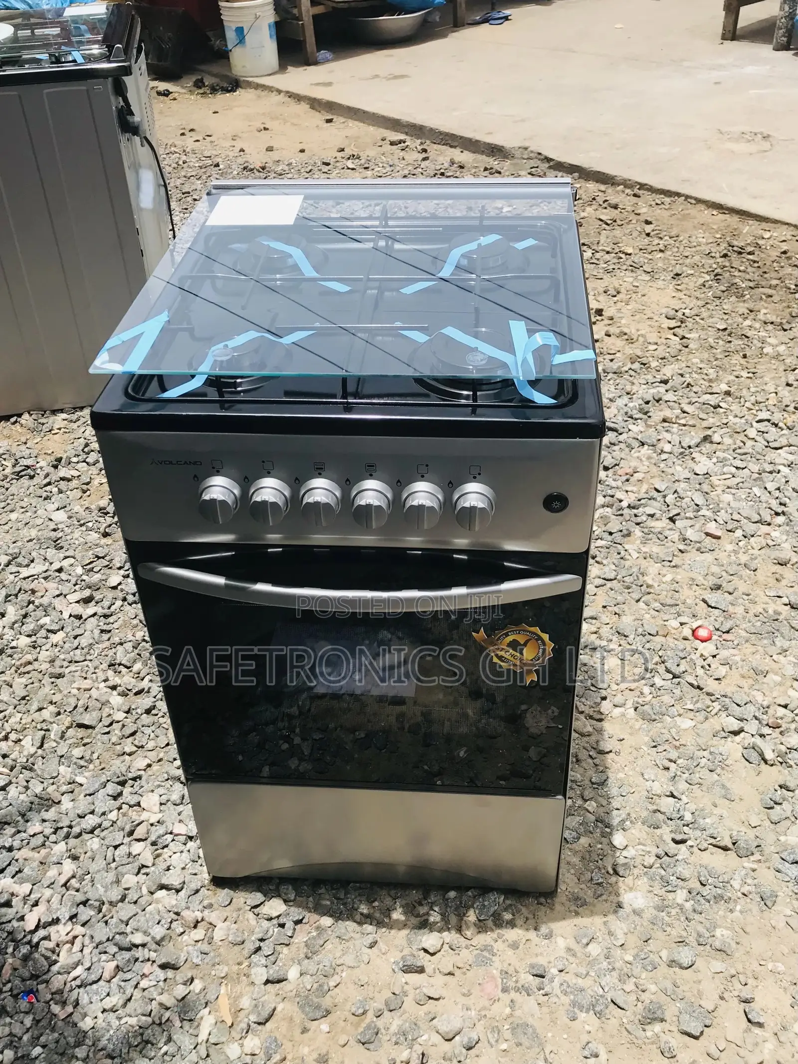Volcano 4 Gas Cooker 50x50 Oven With Grill Gray