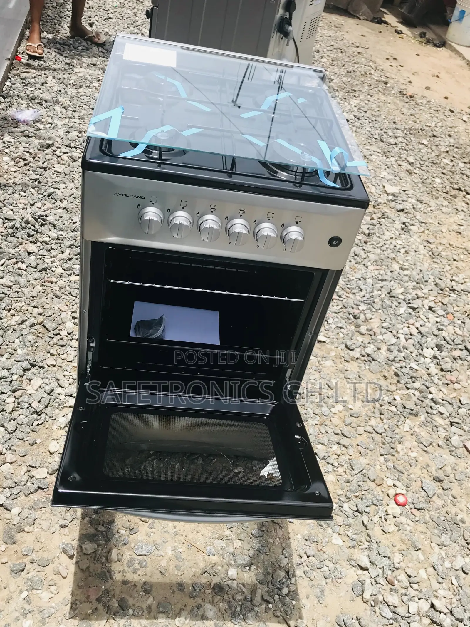 50x50 Oven With Grill 4 Gas Cooker Volcano Gray