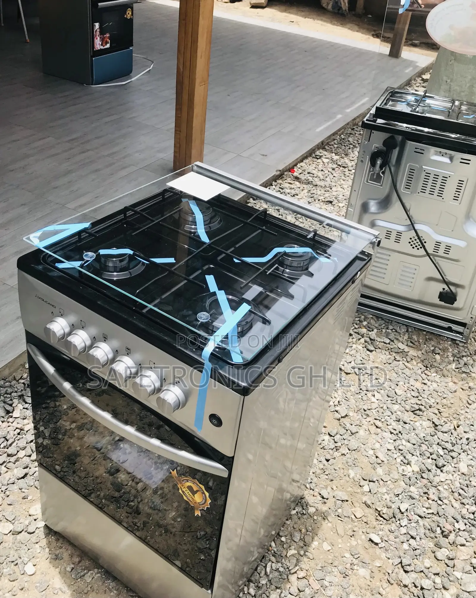 4 Gas Cooker Oven With Grill 50x50 Volcano Gray