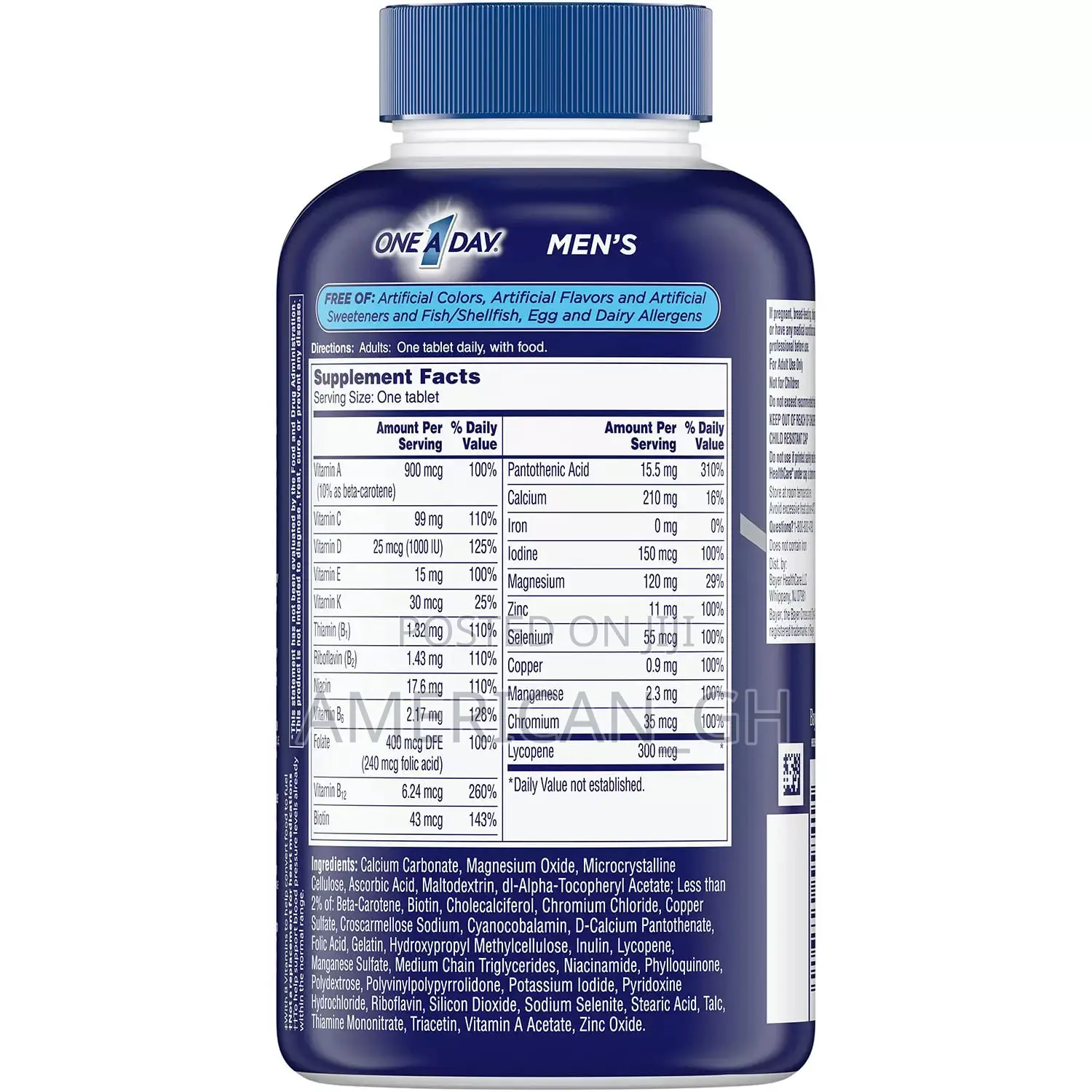 One a Day Men's Health Formula Multivitamin Tablet 300 Count