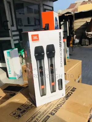 Black Wireless Electric JBL Microphone