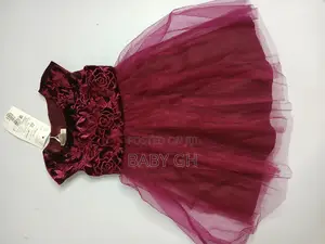Moonsoon Wine Tutu Dress With a Floral Bodice for Kids