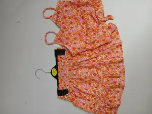 George Orange Ditsy Floral Top and Flippy Skirt Set for Kids