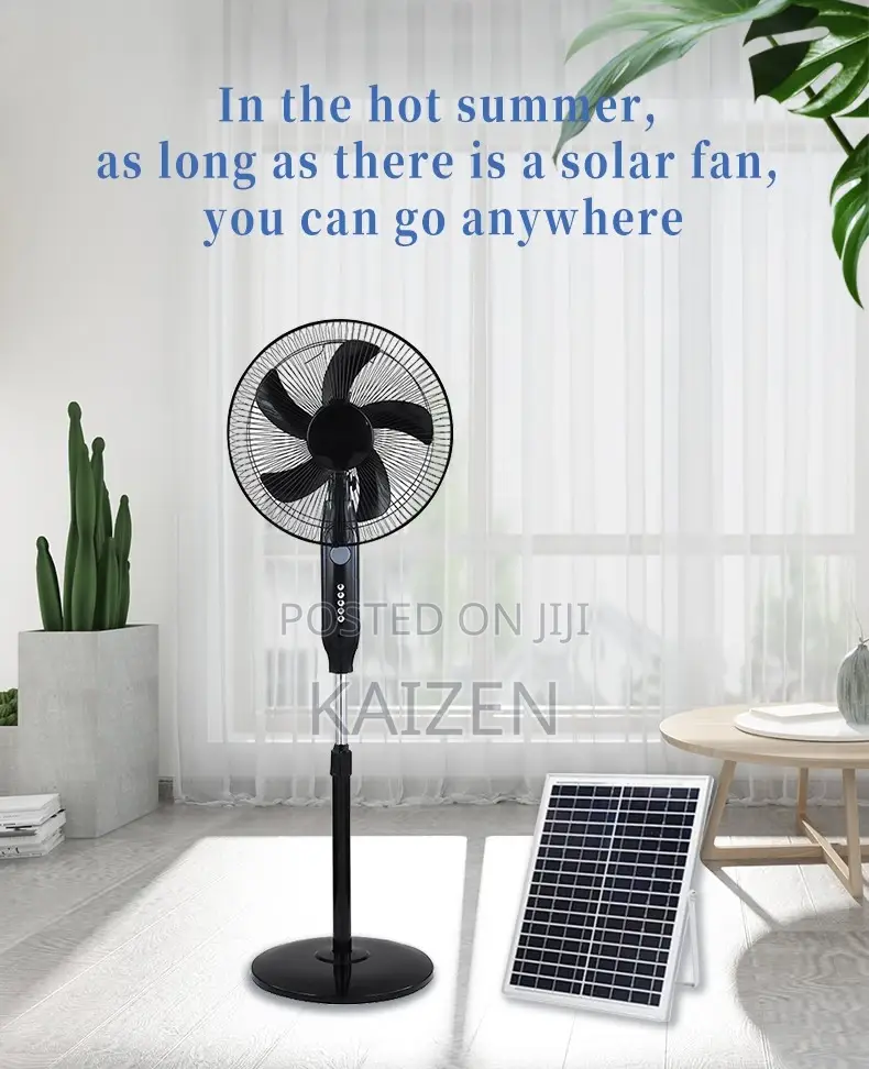 Rechargeable Solar Fan With Bulbs and USB Port