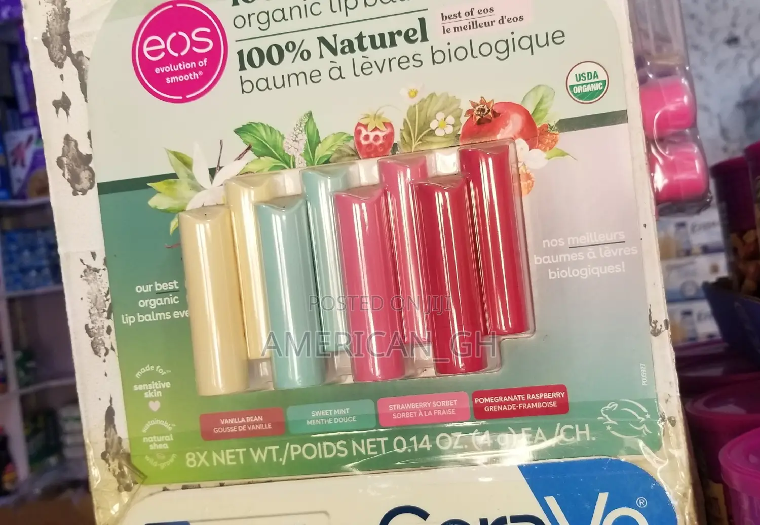 Eos 100% Natural Organic Lip Balm Variety Pack, 8 Ct