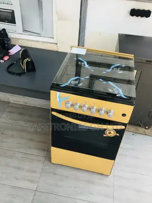 Glass Lid 4 Gas Cooker Oven With Grill 50x50 Volcano