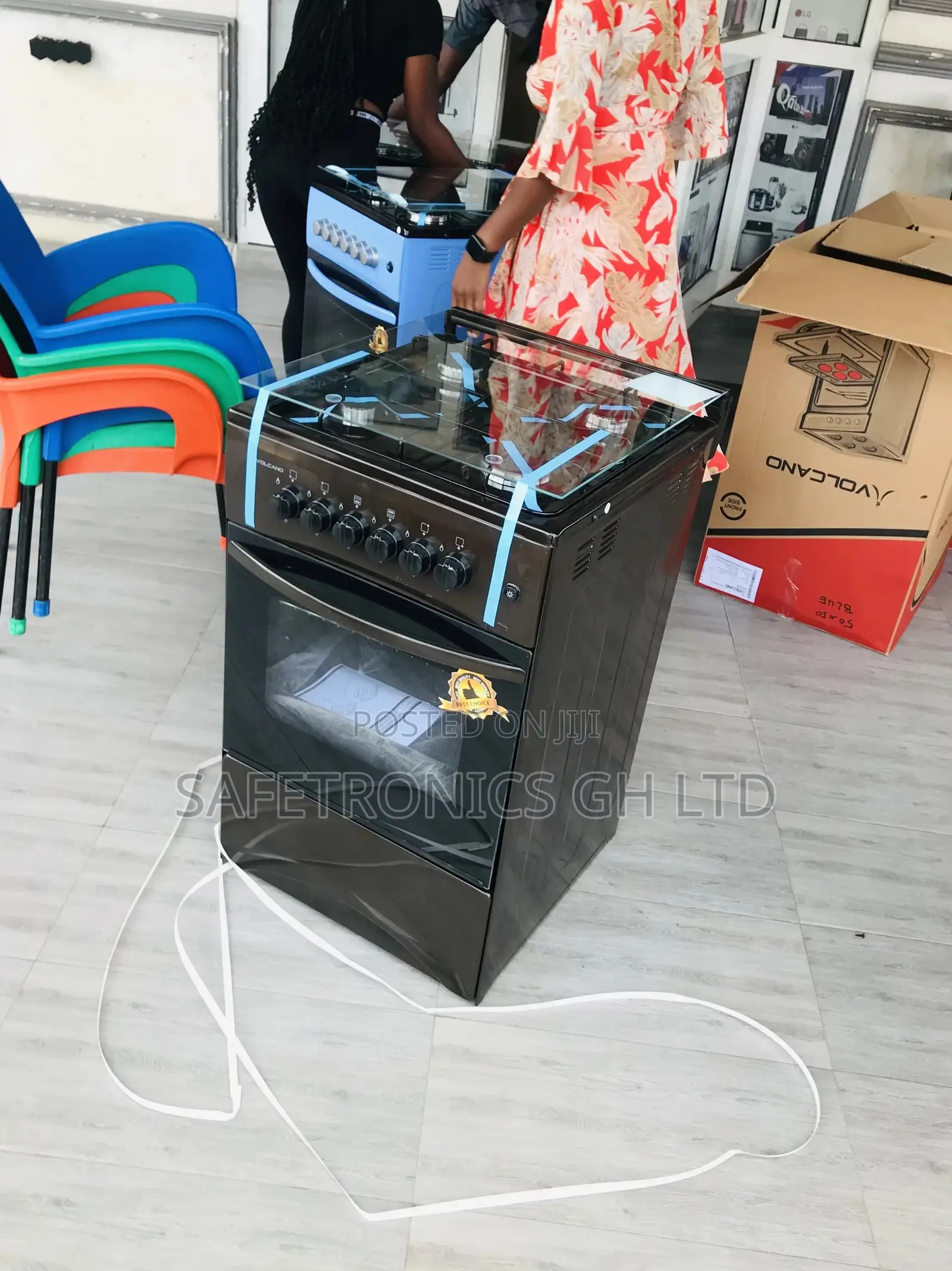50x50 Volcano 4 Gas Cooker Oven With Grill Brown