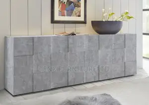 Sideboard / Buffet Four Door - Grey Concrete Finish