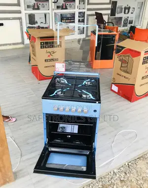 Blue Glass Lid 4 Gas Cooker Volcano 50x50 Oven With Grill