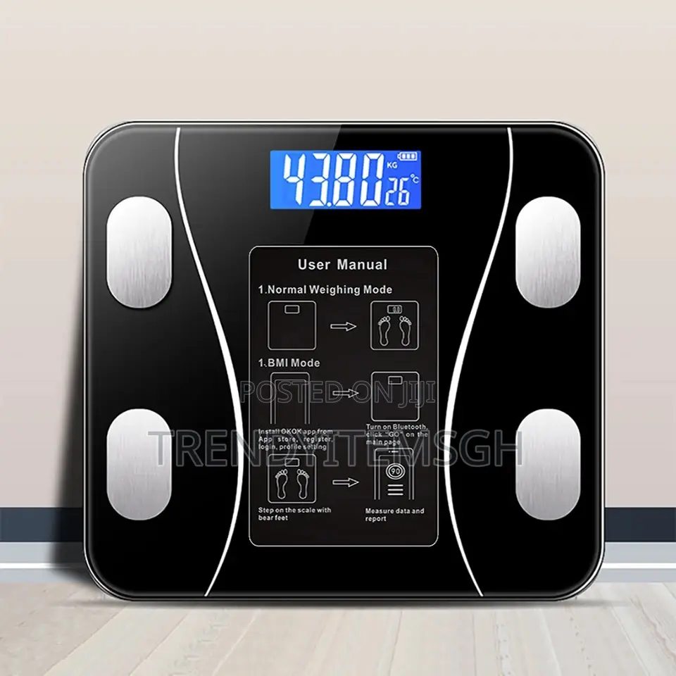 High Accuracy 180kg BMI Smart Bluetooth Body Fat Scale