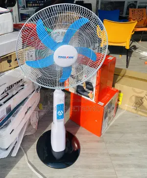 Well Design Power King Rechargeable Fan With Remote Control.