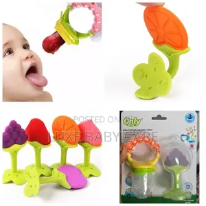 Baby Fruit Nibble With Rattle Handle and Teether