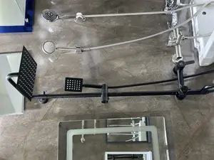 Pure Black Shower_three in One Shower_shower Pole Stainless