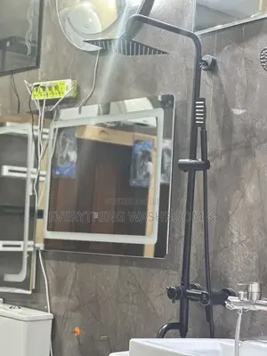 Pure Black Shower_three in One Shower_shower Pole Stainless