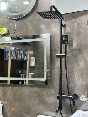 Pure Black Shower_three in One Shower_shower Pole Stainless