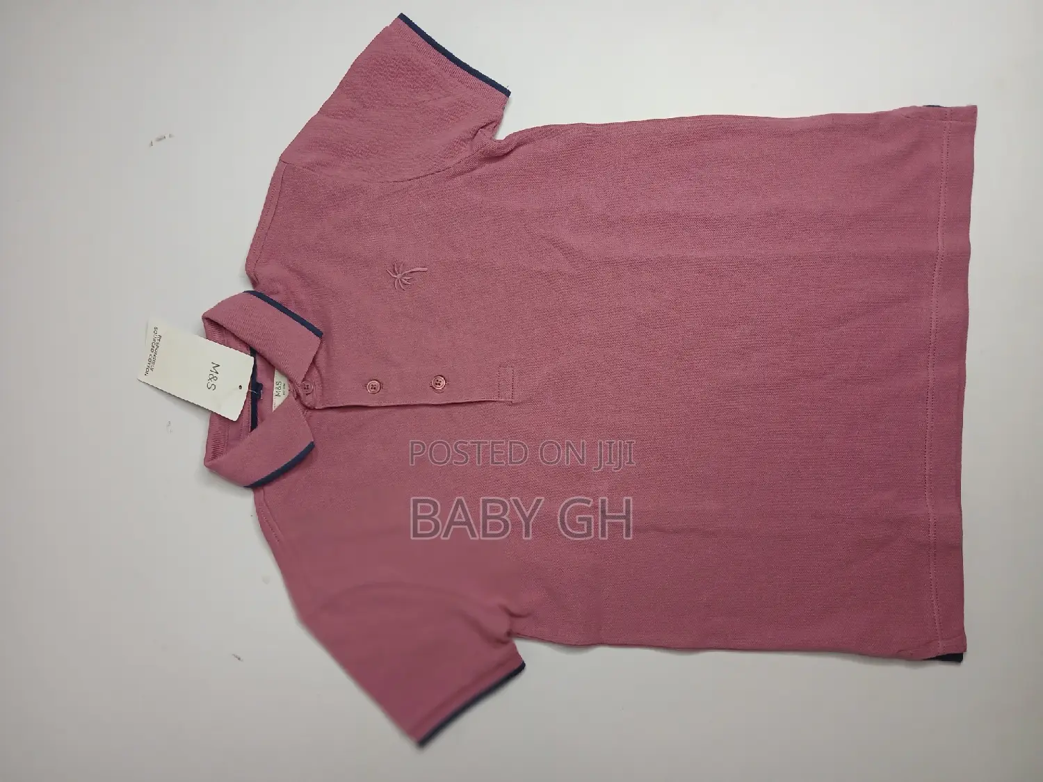 M S Pink Polo Shirt for Kids