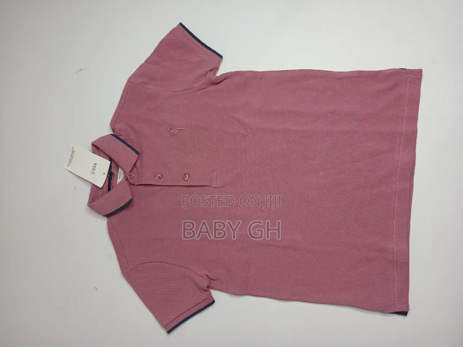 M S Pink Polo Shirt for Kids