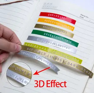 3D Embossing Tape Sticker Label for Dymo, Cidy, Motex 9mmx3m